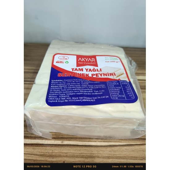 Ezine Akyar Village Cow Cheese 1 kg