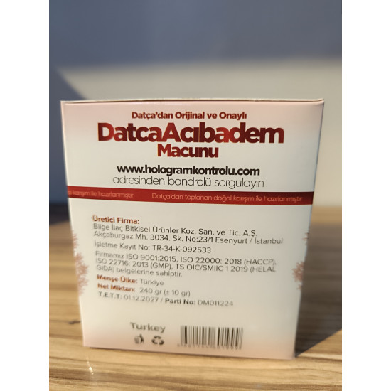 Datça Mastic and Bitter Almond Paste 240 g