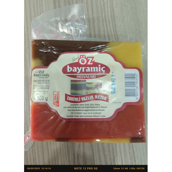 Öz Bayramiç Summer Halva 500 g