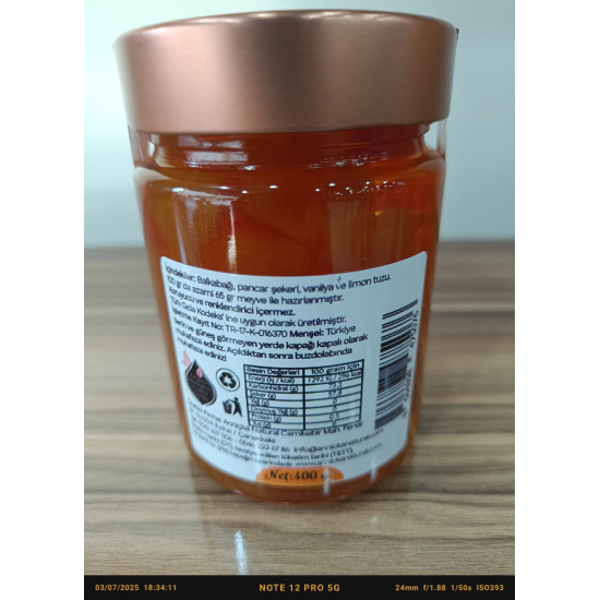 Bal Kabağı Reçeli 400 Gr Bal Kabağı Reçeli 400 Gr
