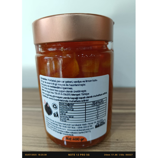 Portakal Reçeli 400 Gr Portakal Reçeli 400 Gr
