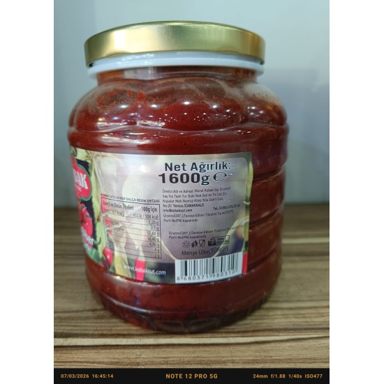 Kobak Sweet Pepper Paste 1600 g