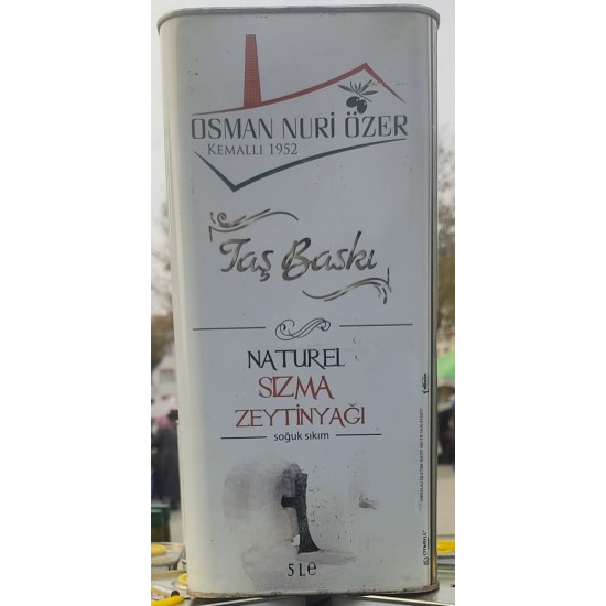 Naturel Sızma Soğuk Sıkım Taş Baskı Zeytin Yağı 5 LT Teneke Naturel Sızma Soğuk Sıkım Taş Baskı Zeytin Yağı 5 LT Teneke