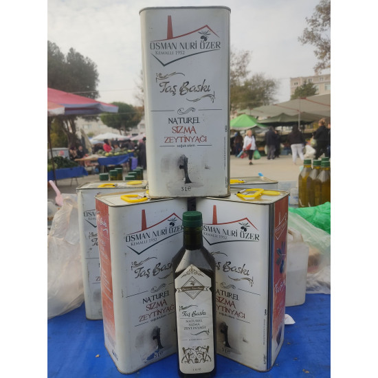 Naturel Sızma Soğuk Sıkım Taş Baskı Zeytin Yağı 5 LT Teneke Naturel Sızma Soğuk Sıkım Taş Baskı Zeytin Yağı 5 LT Teneke