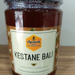 Kaz Mountains Chestnut Honey 850 GR Glass Jar